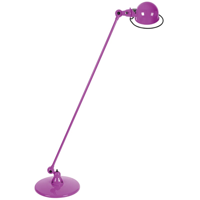 Luminaire - Lampadaires - Liseuse Loft métal violet / 1 bras articulé - H 120 cm - Jieldé - Violet brillant - Acier inoxydable