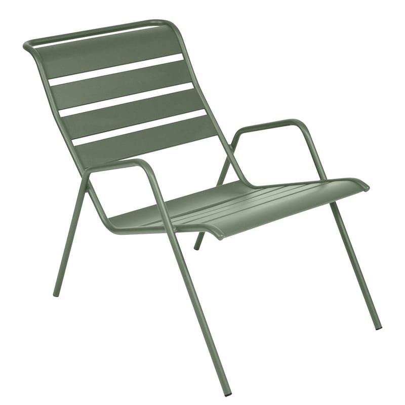 Möbel - Lounge Sessel - Lounge Sessel Monceau metall grün / stapelbar - Fermob - Kaktus - bemalter Stahl