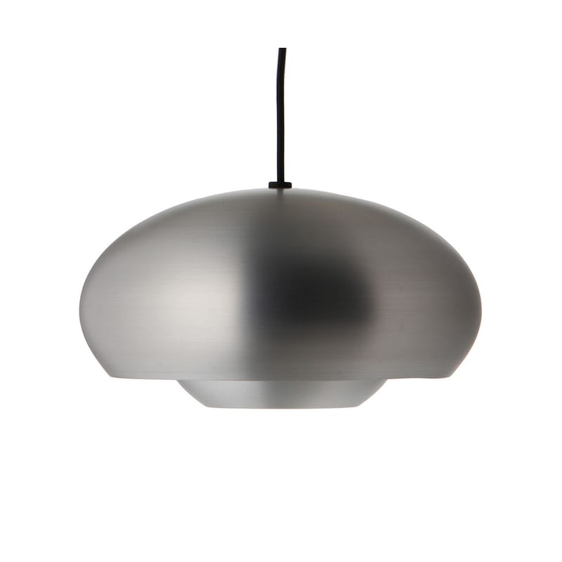 Luminaire - Suspensions - Suspension Champ gris métal / Ø 30 cm - Frandsen - Aluminium brossé - Aluminium brossé