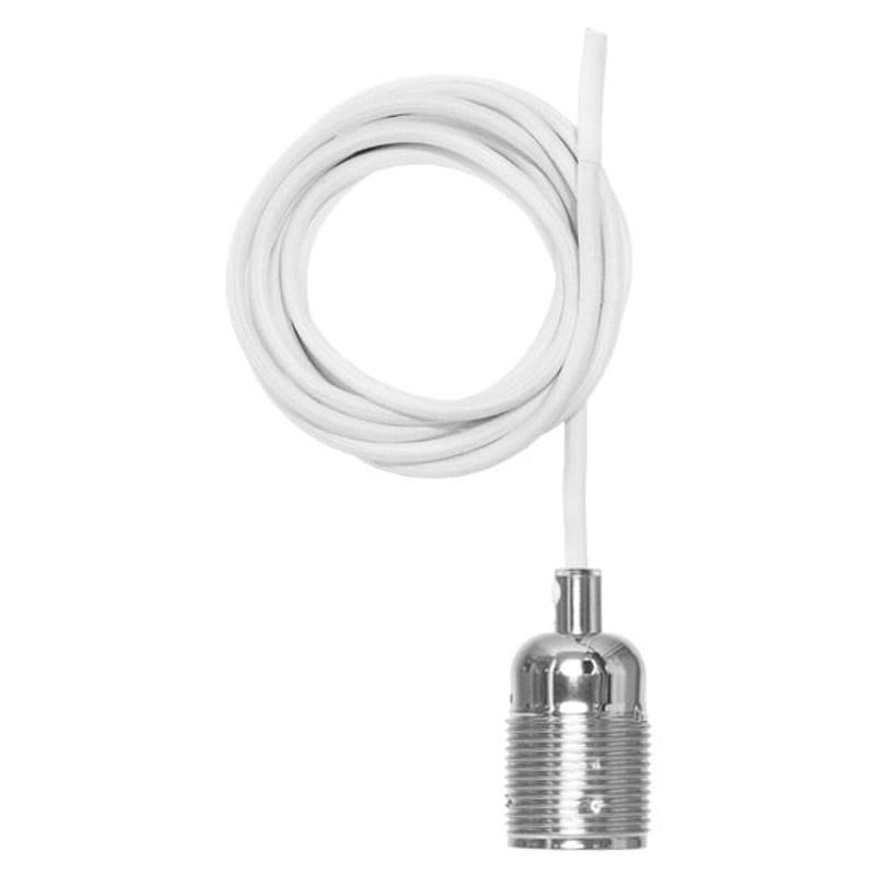 Luminaire - Suspension Frama Kit tissu métal / Set câble & Douille E27 - Frama  - Acier / Câble blanc - Acier, Tissu