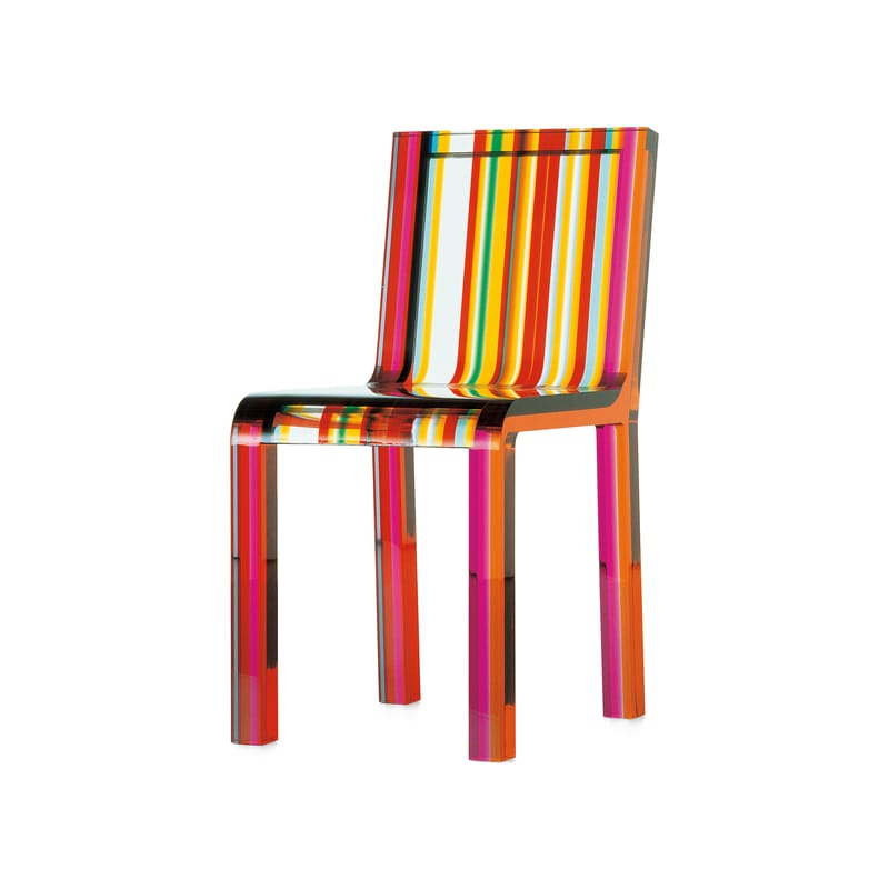 Mobilier - Chaises, fauteuils de salle à manger - Chaise Rainbow plastique multicolore / Patrick Norguet, 2000 - Cappellini - Multicolore - Méthacrylate