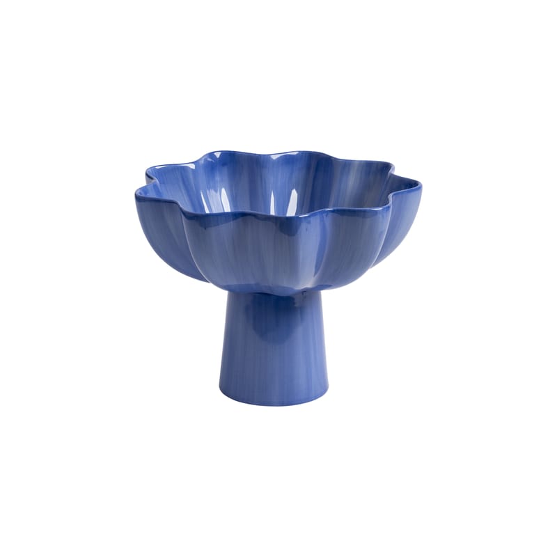Table et cuisine - Saladiers, coupes et bols - Coupe Sun céramique bleu / Ø 24,5 x H 19 cm - & klevering - Bleu / Ø 24,5 cm - Grès