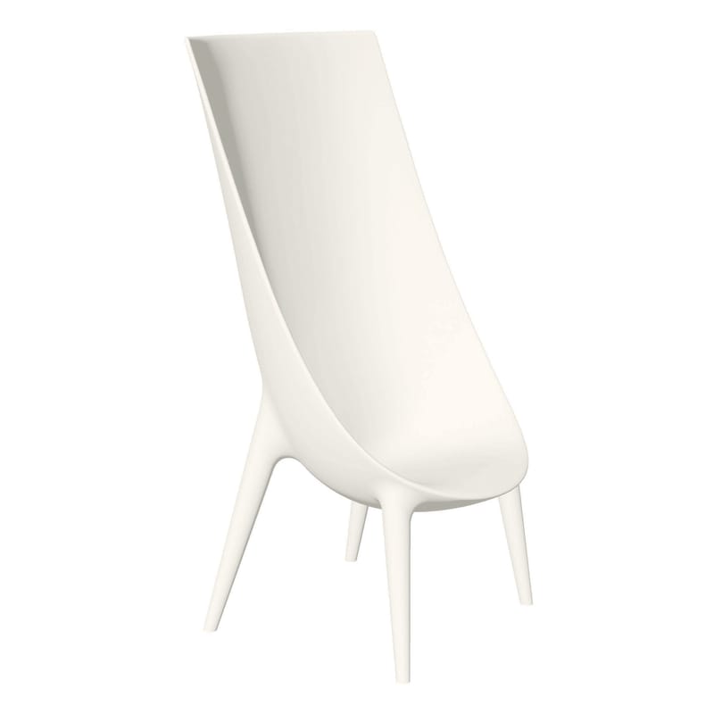Mobilier - Chaises, fauteuils de salle à manger - Fauteuil Out-In plastique blanc / dossier haut - Driade - Blanc - Polyéthylène