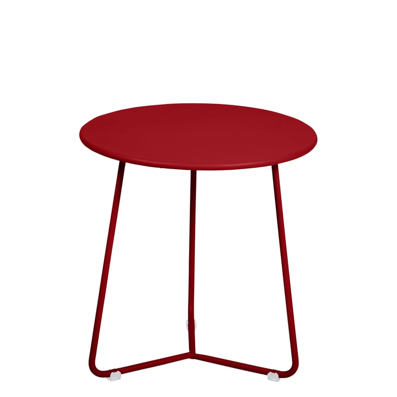 Mobilier - Tables basses - Table d\'appoint Cocotte métal rouge / Tabouret - Ø 34 x H 36 cm - Fermob - Coquelicot - Acier peint