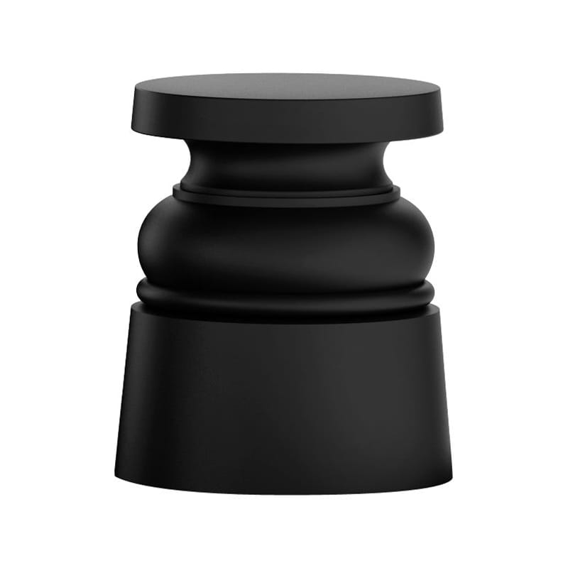Mobilier - Tabourets bas - Tabouret Container New Antique plastique noir / H 44 cm - Plastique - Moooi - Noir - Acier inoxydable, Polyéthylène