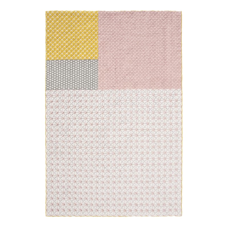 Décoration - Tapis - Tapis Silaï  rose jaune gris / 171 x 258 cm - Gan - Rose - Laine