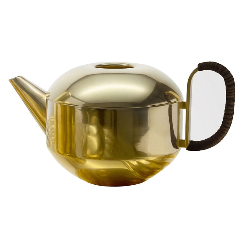 Tableware - Tea & Coffee Accessories - Form Large Teapot metal gold - Tom Dixon - Gold - Bakelite, Brass