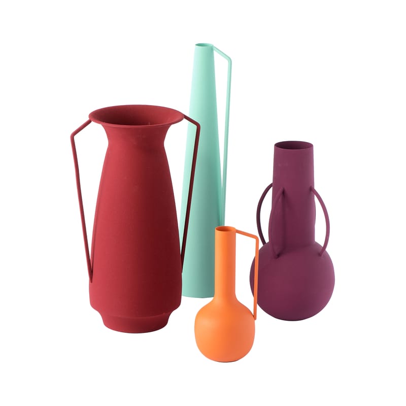 Décoration - Vases - Vase Evening Roman métal multicolore / Set de 4 - Usage décoratif seulement - Pols Potten - Multicolore (Evening) - Fer laqué époxy