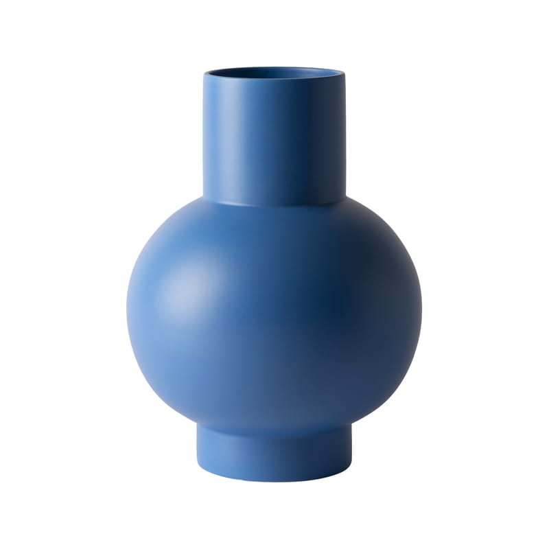 Décoration - Vases - Vase Strøm Extra Large céramique bleu / H 16 cm - Fait main / Nicholai Wiig-Hansen, 2016 - raawii - Bleu électrique - Céramique émaillé