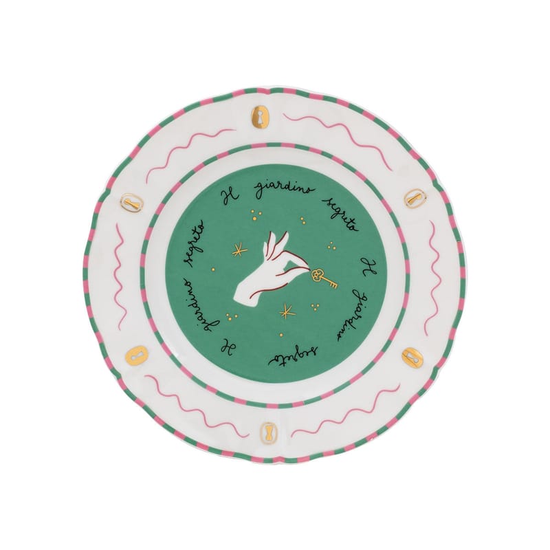 Table et cuisine - Assiettes - Assiette à dessert Il frutto della passione - Hand céramique vert / Ø 20,5 cm - Bitossi Home - Hand / Vert - Porcelaine