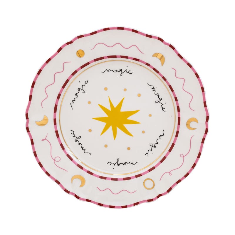 Table et cuisine - Assiettes - Assiette Il frutto della passione - Star céramique rouge / Ø 26,5 cm - Bitossi Home - Rose & rouge - Porcelaine
