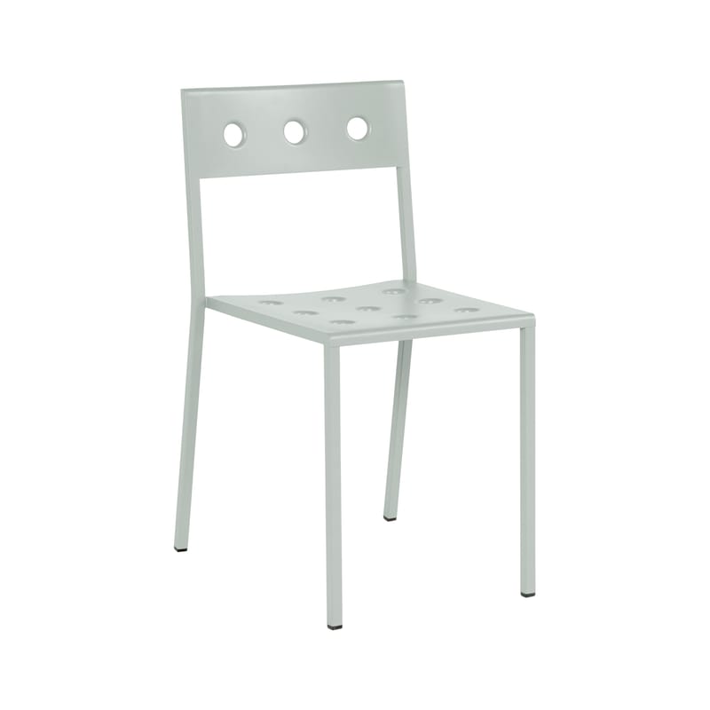 Mobilier - Chaises, fauteuils de salle à manger - Chaise empilable Balcony métal vert / Bouroullec, 2022 - Hay - Vert désert - Acier peinture poudre