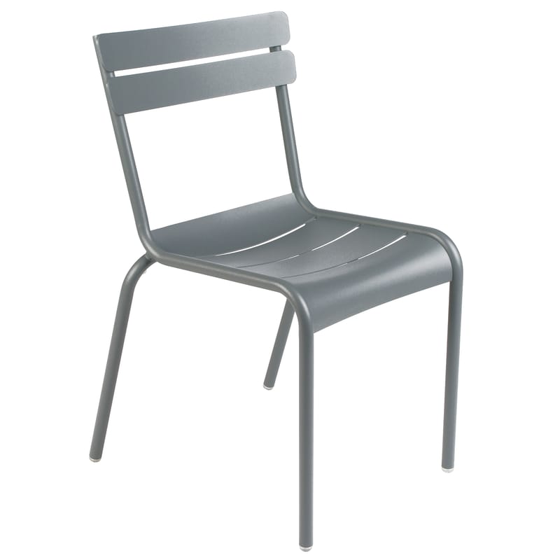 Mobilier - Chaises, fauteuils de salle à manger - Chaise empilable Luxembourg métal gris / Aluminium - Fermob - Gris orage - Aluminium laqué