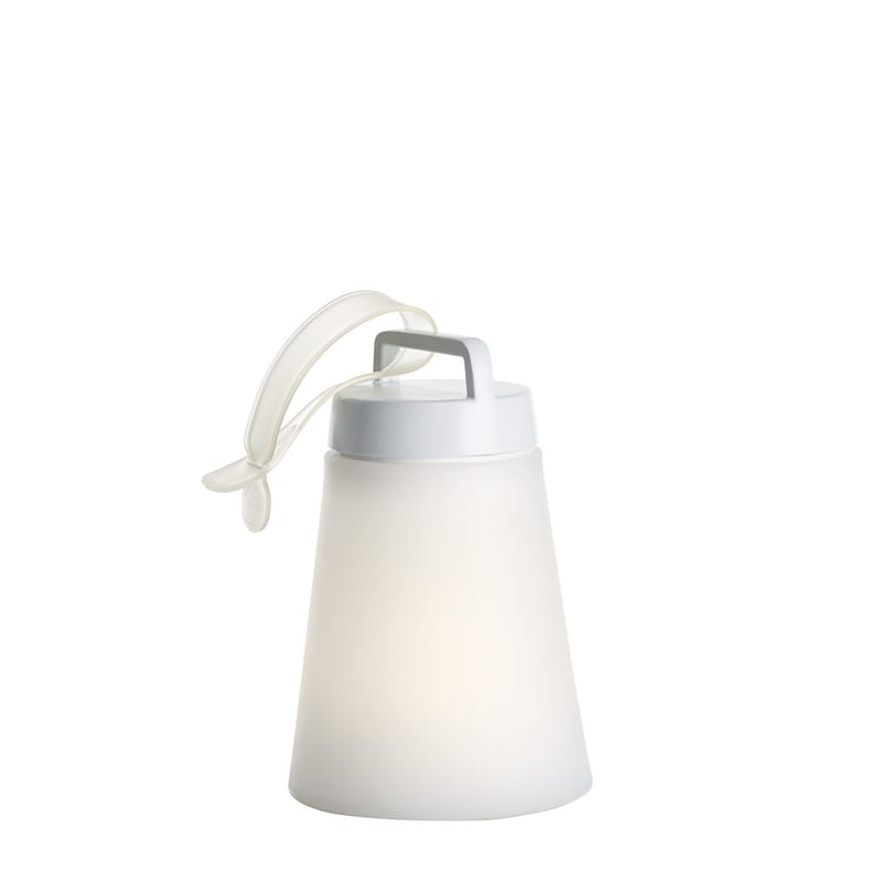 Luminaire - Luminaires d\'extérieur - Lampe extérieur sans fil rechargeable Sasha Mini plastique blanc / LED - H 24,5 cm - Carpyen - Blanc - Aluminium peint, Polyéthylène