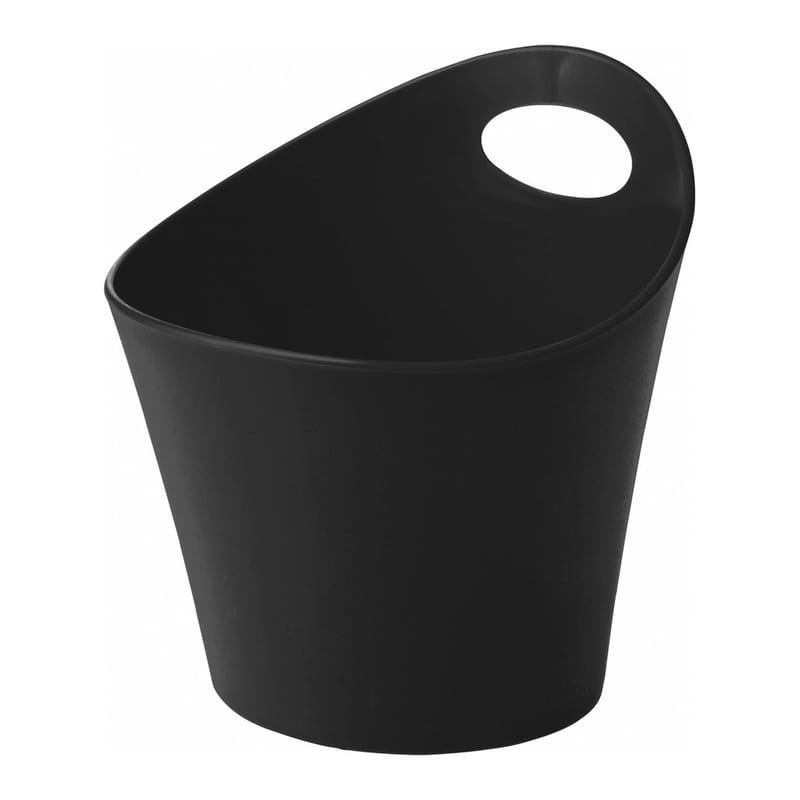 Accessoires - Accessoires bureau - Pot Pottichelli plastique noir / Cache-pot - Ø 17 x H 15 cm - Koziol - Noir - PMMA
