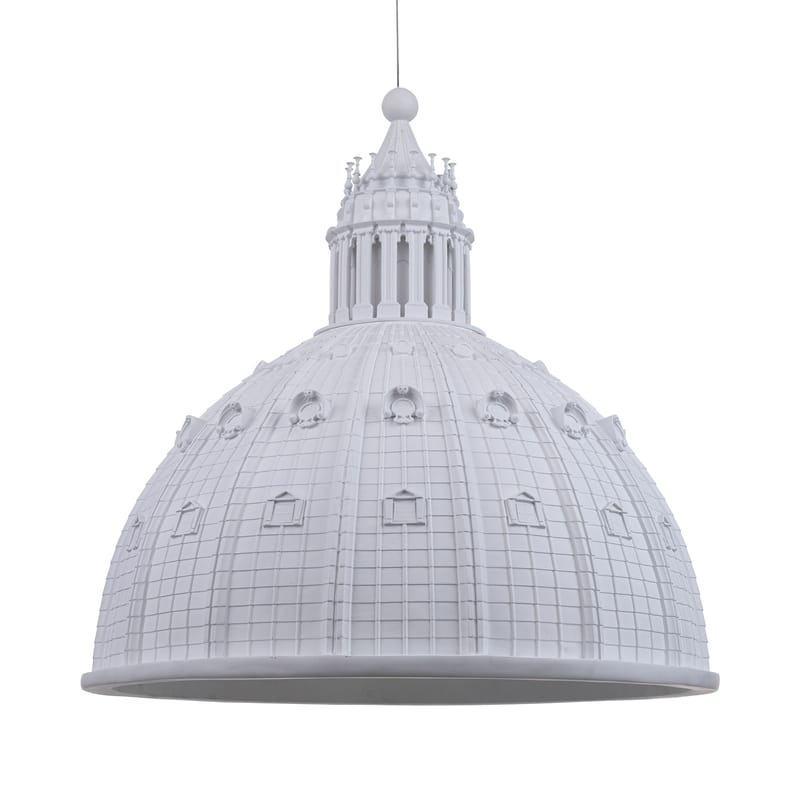 Luminaire - Suspensions - Suspension Cupolone LED plastique blanc / Dôme basilique Saint Pierre - Ø 70 cm - Résine - Seletti - Blanc - Résine