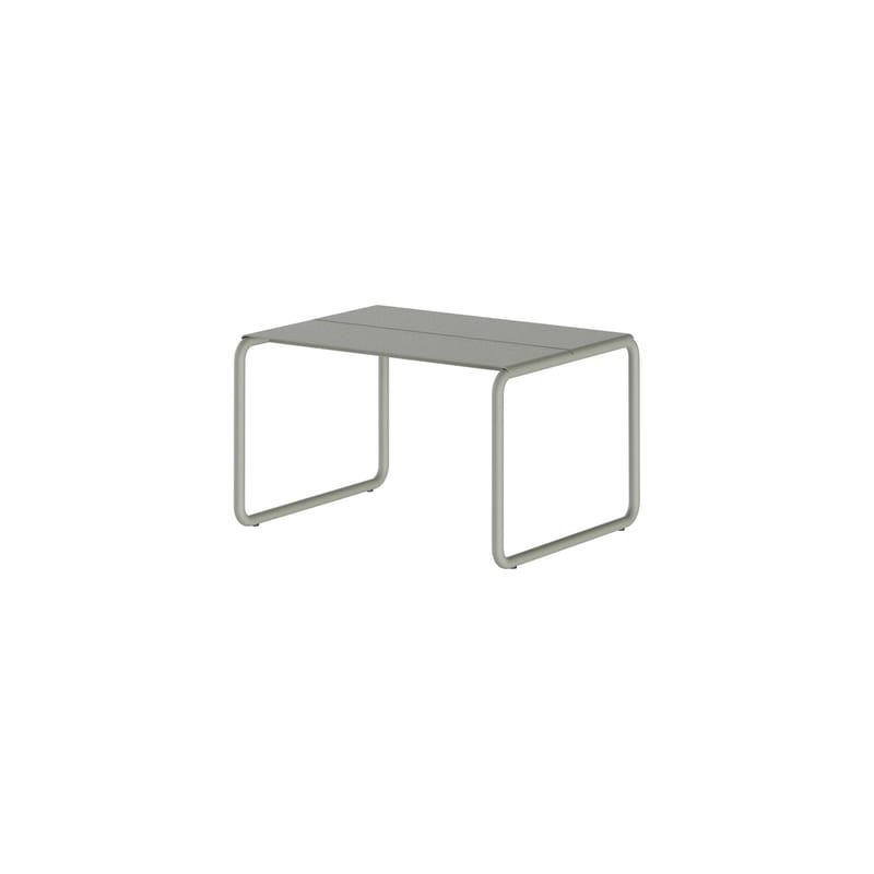 Jardin - Tables basses de jardin - Table basse Sine métal gris / 62,8 x 50 x H 38 - NINE - Gris - Acier inoxydable