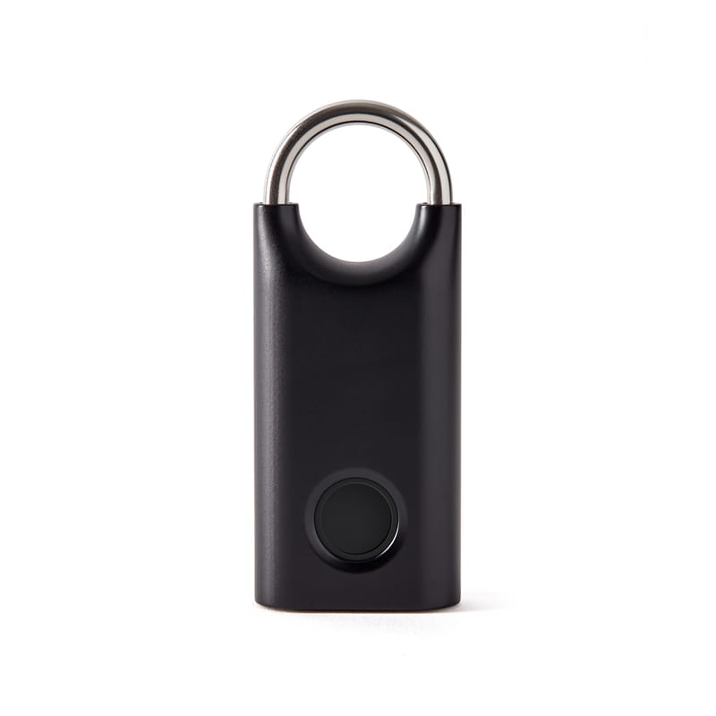 Décoration - High Tech - Cadenas biométrique Nomaday Lock métal noir / à empreintes digitales - Recharge USB - Lexon - Noir - Acier inoxydable, Alliage de zinc