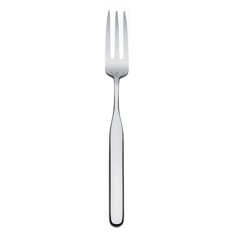 Tableware - Cutlery - Collo-Alto Cake fork metal - Alessi - Mirror polished steel - Stainless steel 18/10