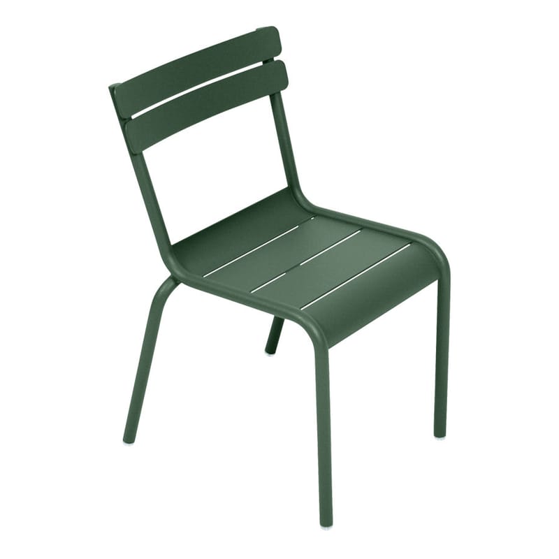 Furniture - Kids Furniture - Luxembourg Kid Children\'s chair metal green - Fermob - Cedar green - Lacquered aluminium