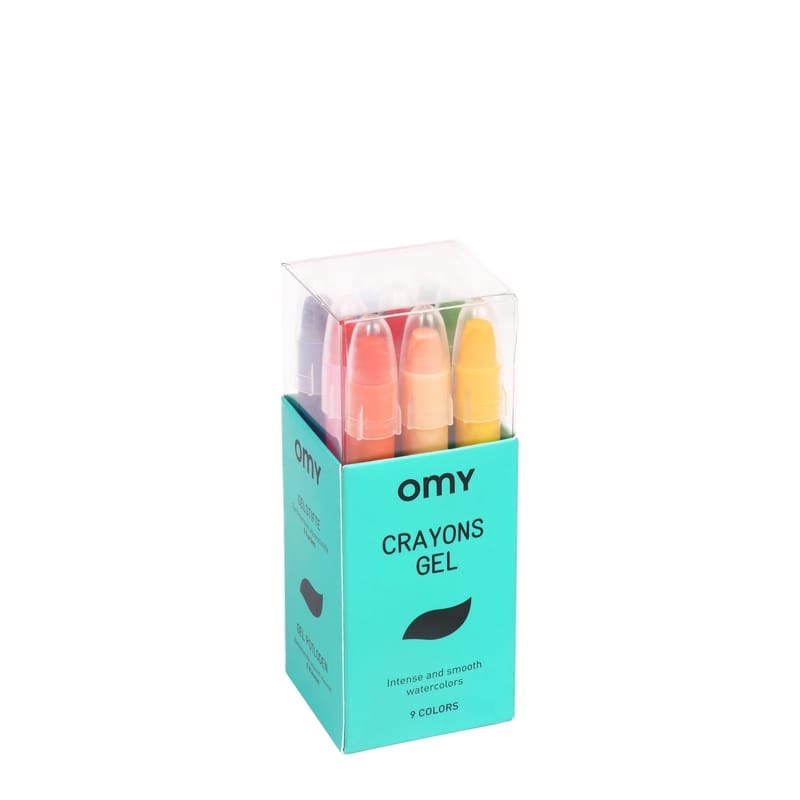 Décoration - Accessoires bureau - Crayon  plastique multicolore gel / Lot de 9 - Aquarellables - OMY Design & Play - Multicolore - Matière plastique