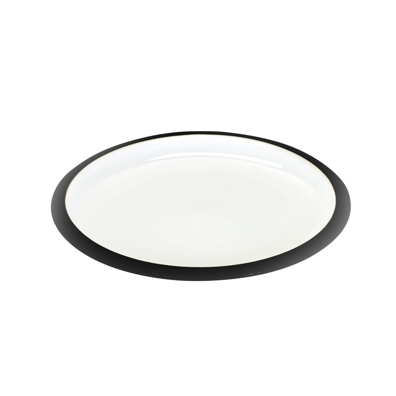Tableware - Plates - Daily Beginnings Dessert plate ceramic white black Ø 20 cm - Serax - White - Black - Sandstone