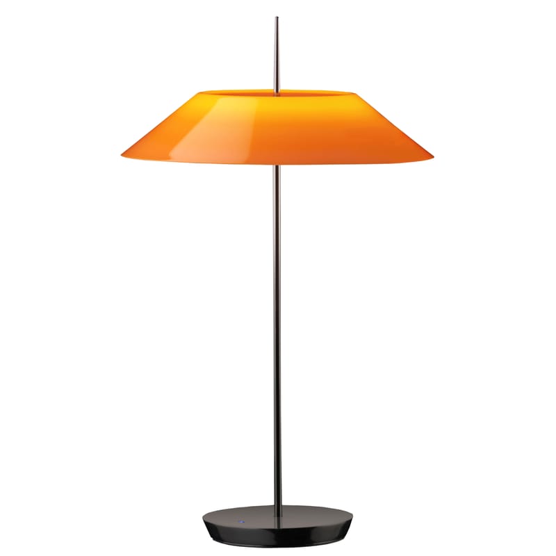 Luminaire - Lampes de table - Lampe de table Mayfair LED métal plastique orange noir / H 52 cm - Vibia - Orange / Noir brillant -  Zamak, Acier, Méthacrylate