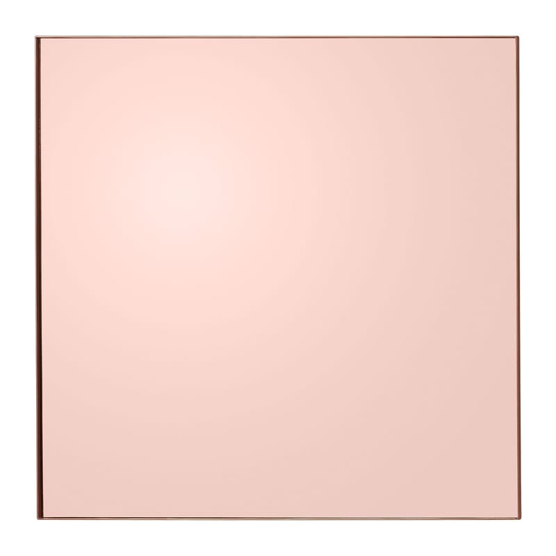 Décoration - Miroirs - Miroir mural Quadro / 90 x 90 cm - AYTM - Rose fumé - MDF peint, Verre
