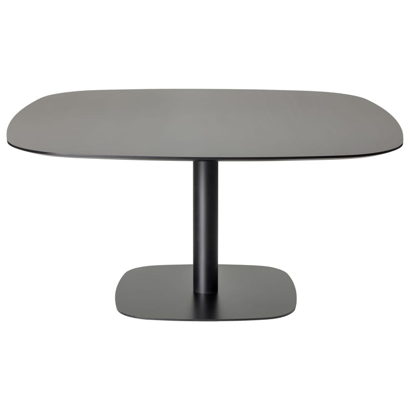 Mobilier - Tables - Table carrée Nobis bois noir / 150x150 cm - Offecct - Noir - 150x150 cm - Contreplaqué compact, Métal laqué