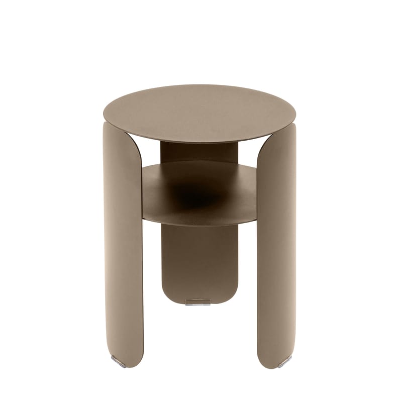 Mobilier - Tables basses - Table d\'appoint Bebop métal beige / Ø 35 x H 45 cm - Fermob - Muscade - Aluminium peint