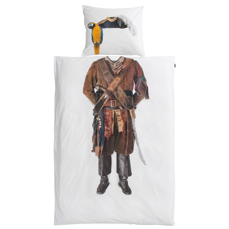 Decoration - Bedding & Bath Towels - Pirate Bedlinen set for 1 person textile multicoloured 135 x 200 cm - Snurk - Pirate - Cotton percale