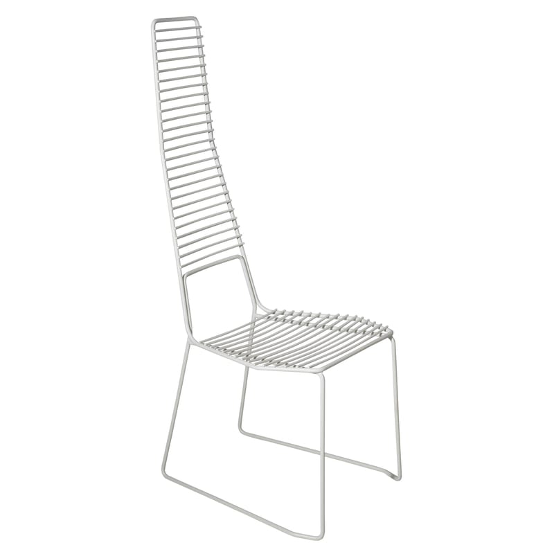 Furniture - Chairs - Alieno Chair metal white Metal - Casamania - White - Varnished metal