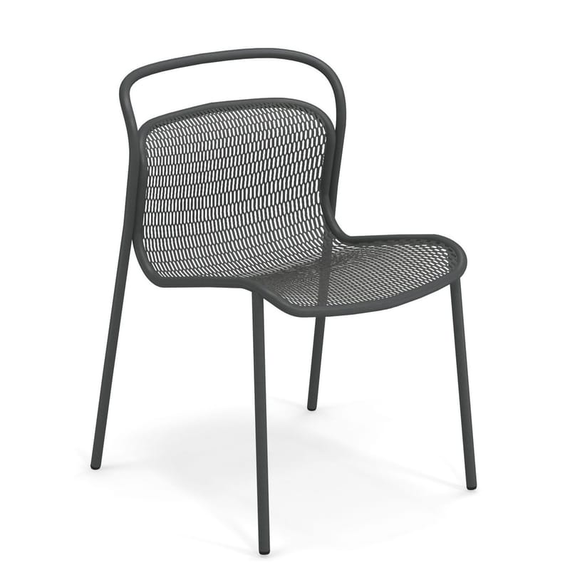 Mobilier - Chaises, fauteuils de salle à manger - Chaise empilable Modern métal - Emu - Fer ancien - Acier verni