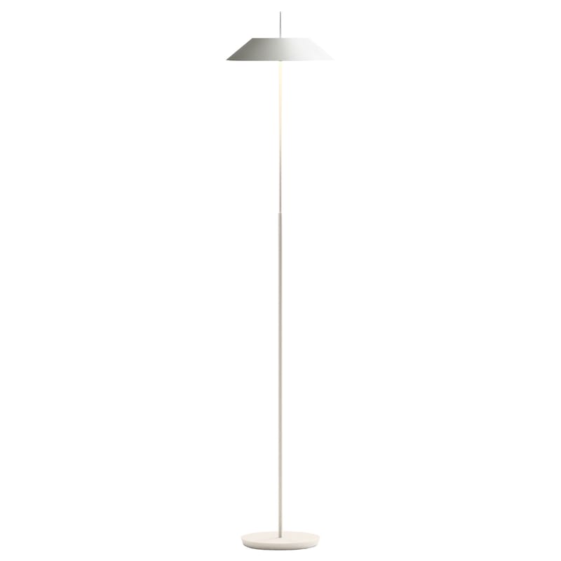 Luminaire - Lampadaires - Lampadaire Mayfair métal blanc LED / H 147 cm - Vibia - Blanc mat -  Zamak, Acier, Polycarbonate