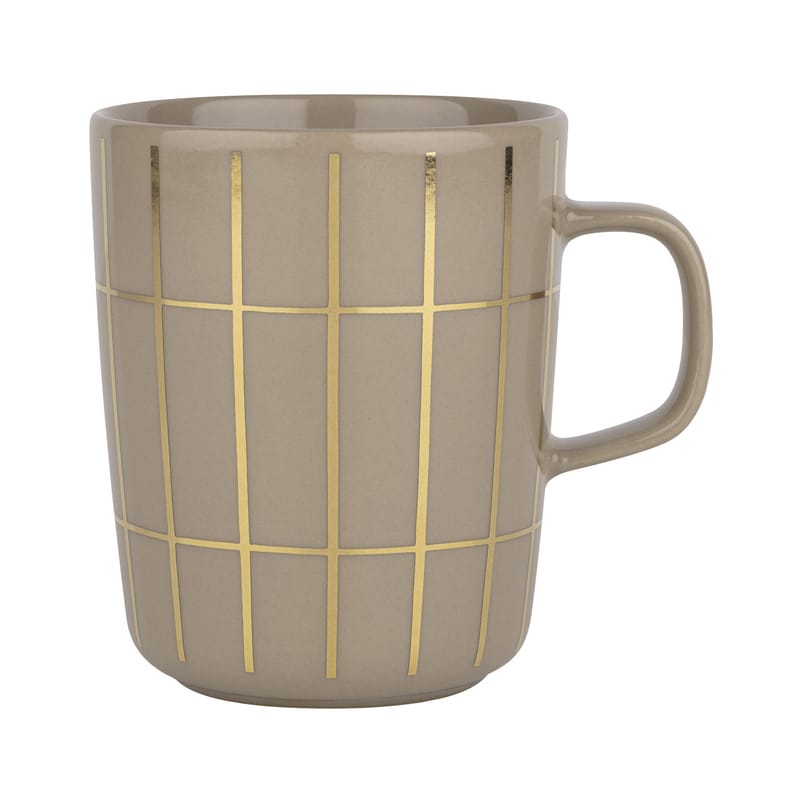 Table et cuisine - Tasses et mugs - Mug Tiiliskivi céramique beige / 25 cl - Marimekko - Tiiliskivi / Or & terre - Grès