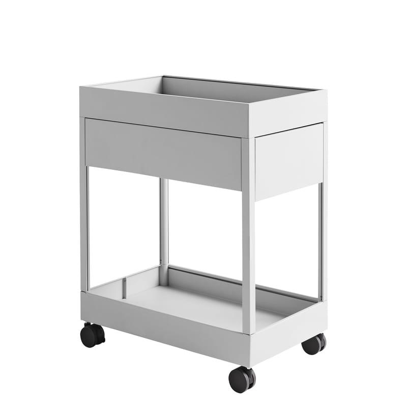Möbel - Möbel für Kinder - Rollcontainer New Order metall grau / 1 Schublade - Hay - Hellgrau - lackierter Stahl