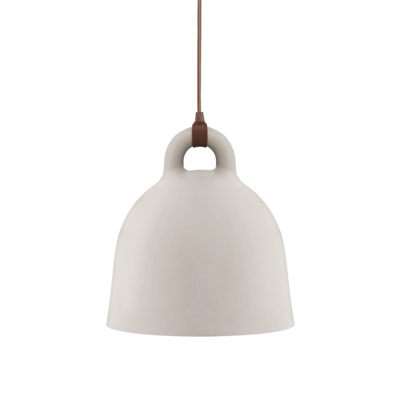 Illuminazione - Lampadari - Sospensione Bell metallo beige / Extra small Ø 22 - Normann Copenhagen - Sabbia - Alluminio