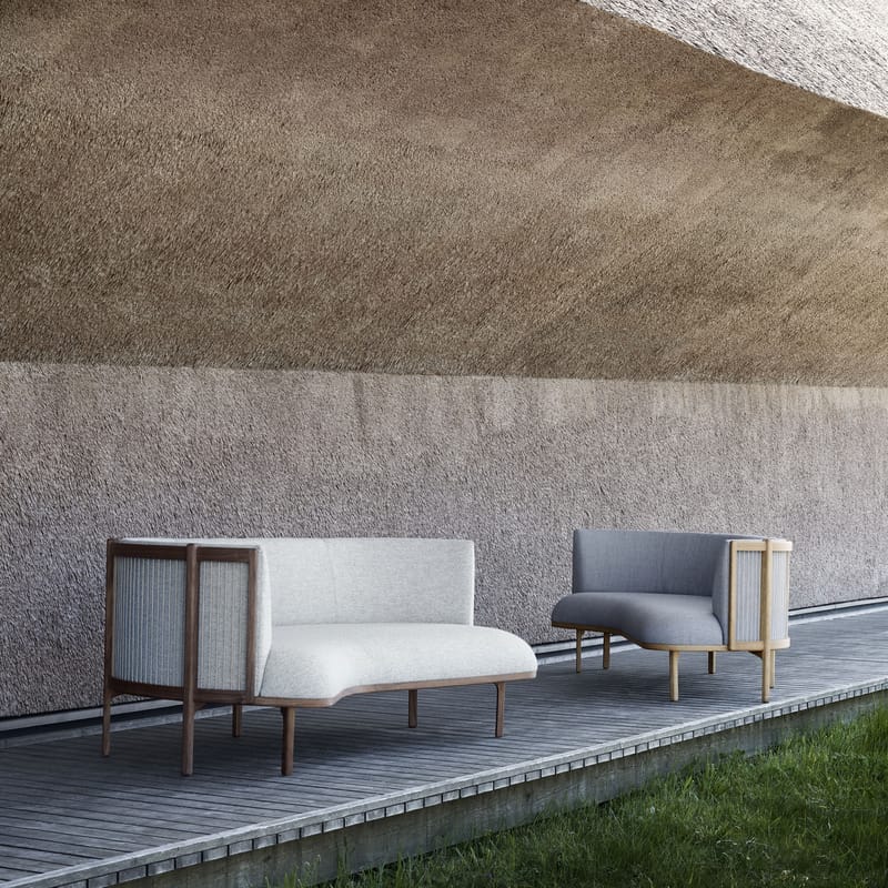 CARL HANSEN SON Sideways Straight sofa grey walnut natural