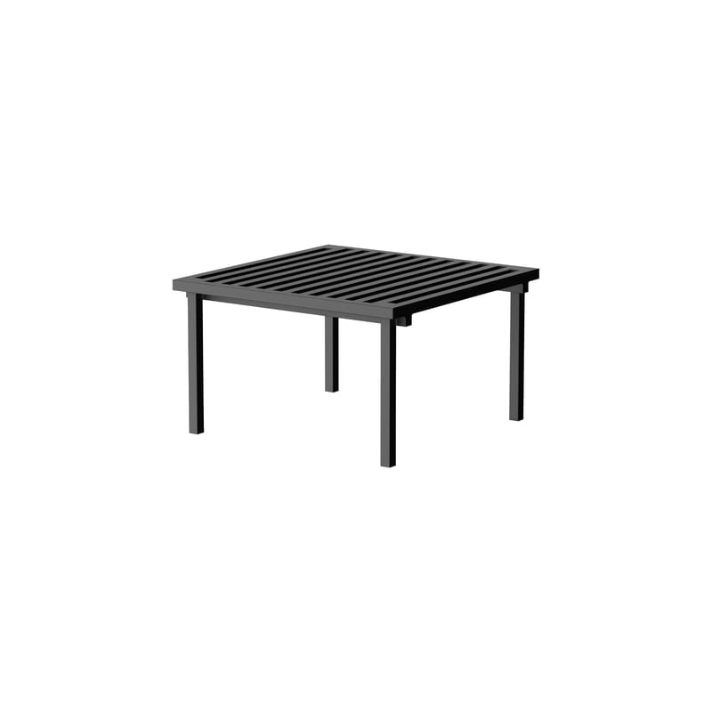 Jardin - Tables basses de jardin - Table basse 19 Outdoors métal noir / 62,5 x 62,5 x H 37 cm - Aluminium - NINE - Noir - Aluminium thermolaqué