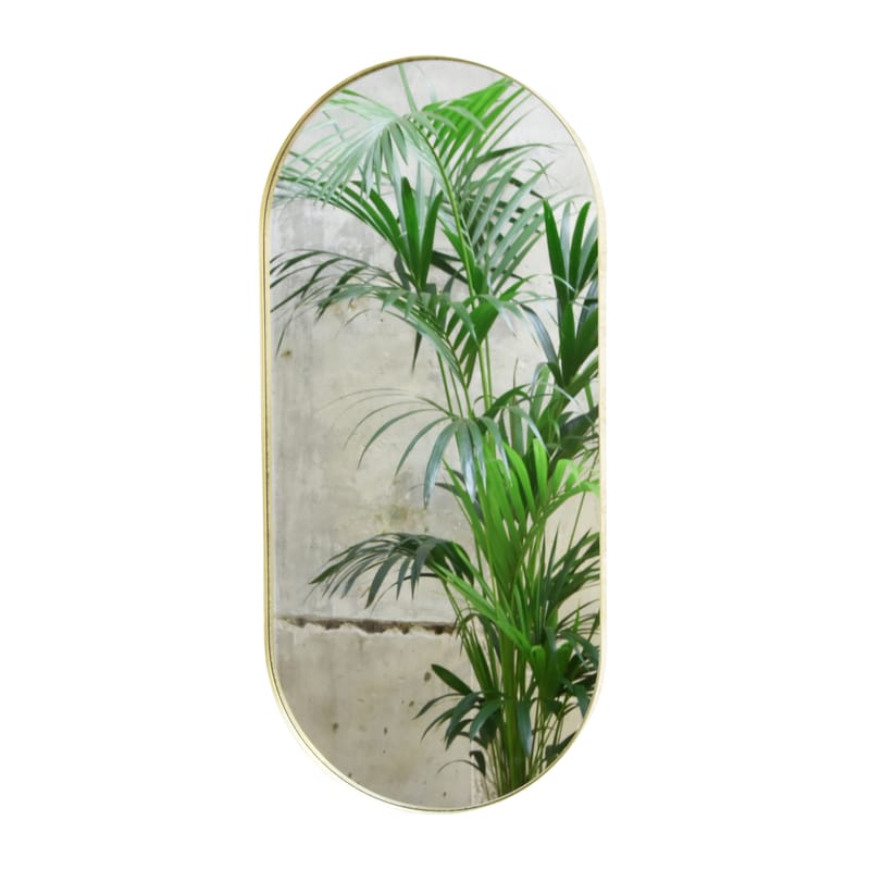 Decoration - Mirrors - Cruziana Ovale Wall mirror gold metal / 55 x 25 cm - ENOstudio - Brass - Glass, Steel
