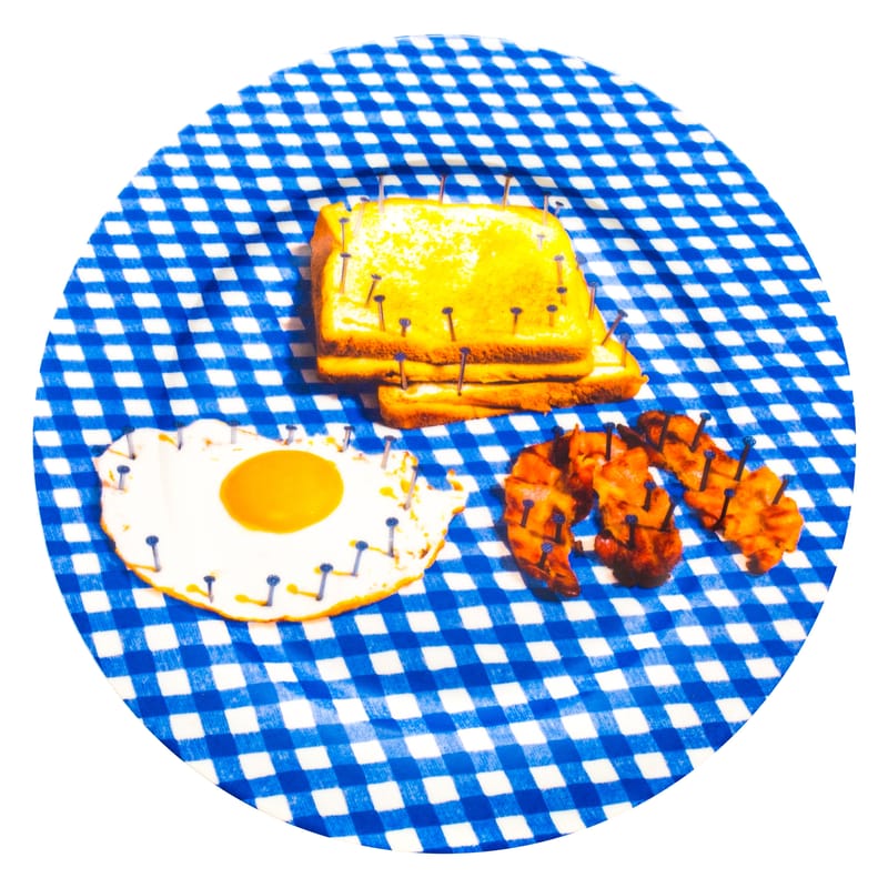  - Assiette Toiletpaper - Breakfast céramique multicolore / Porcelaine - Ø 27 cm - Seletti - Breakfast - Porcelaine