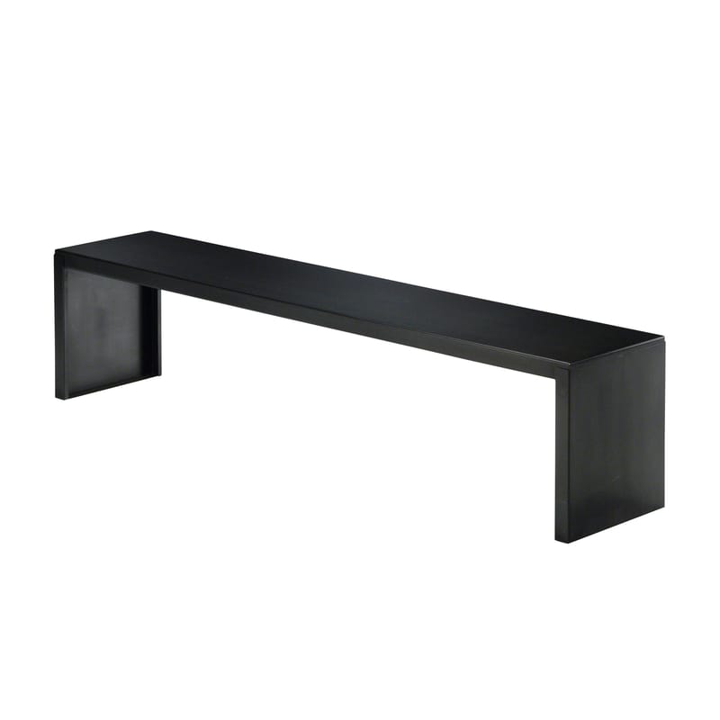 Furniture - Benches - Big Irony Bench metal black / L 170 cm - Zeus - L 170 cm / Black - Phosphated steel