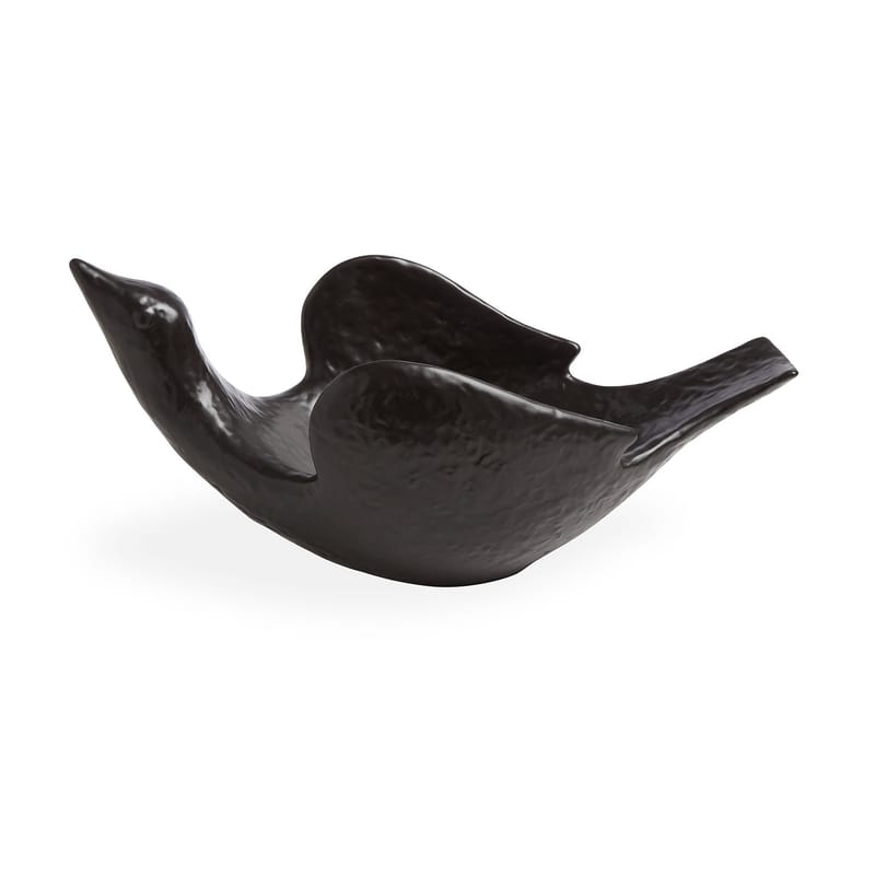 Décoration - Centres de table et vide-poches - Coupe Vallauris céramique noir / Grès - L 55 cm - Jonathan Adler - Noir - Grès