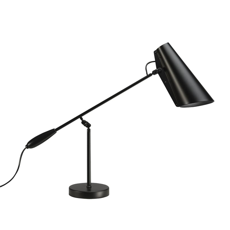 Luminaire - Lampes de table - Lampe de table Birdy métal noir / Réédition 1952 - Northern  - Noir / Bras noir - Acier peint, Aluminium peint