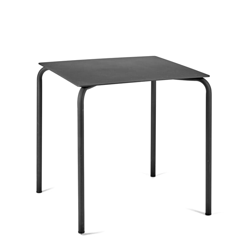 Outdoor - Gartentische - quadratischer Tisch August metall schwarz / Aluminium - 70 x 70 cm - Serax - Schwarz - Thermolackiertes Aluminium