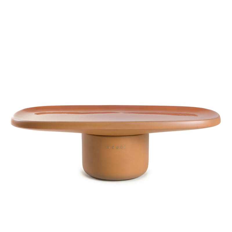 Mobilier - Tables basses - Table basse Obon / Terre cuite - 92 x 44 x H 28 cm - Moooi - Terracotta - Terre cuite moulée