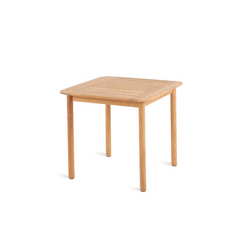 Jardin - Tables de jardin - Table carrée Pevero bois naturel / 80 x 80 cm - Teck - Unopiu - Teck - Teck