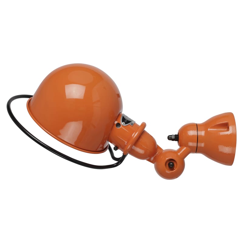 Luminaire - Appliques - Applique Loft métal céramique orange Ø 15 cm - Jieldé - Orange brillant - Acier inoxydable, Porcelaine