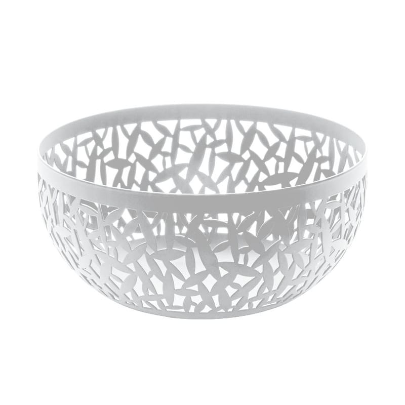 Table et cuisine - Corbeilles, centres de table - Corbeille Cactus métal blanc / Ø 21 cm - Marta Sansoni, 2000 - Alessi - Blanc - Acier