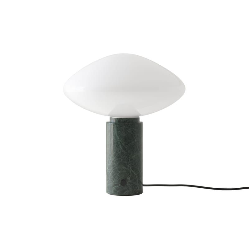 Luminaire - Lampes de table - Lampe de table Mist AP17 verre vert / Marbre - Ø 37 x H 41 cm - &tradition - Vert Guatemala / Blanc - Marbre, Verre soufflé bouche